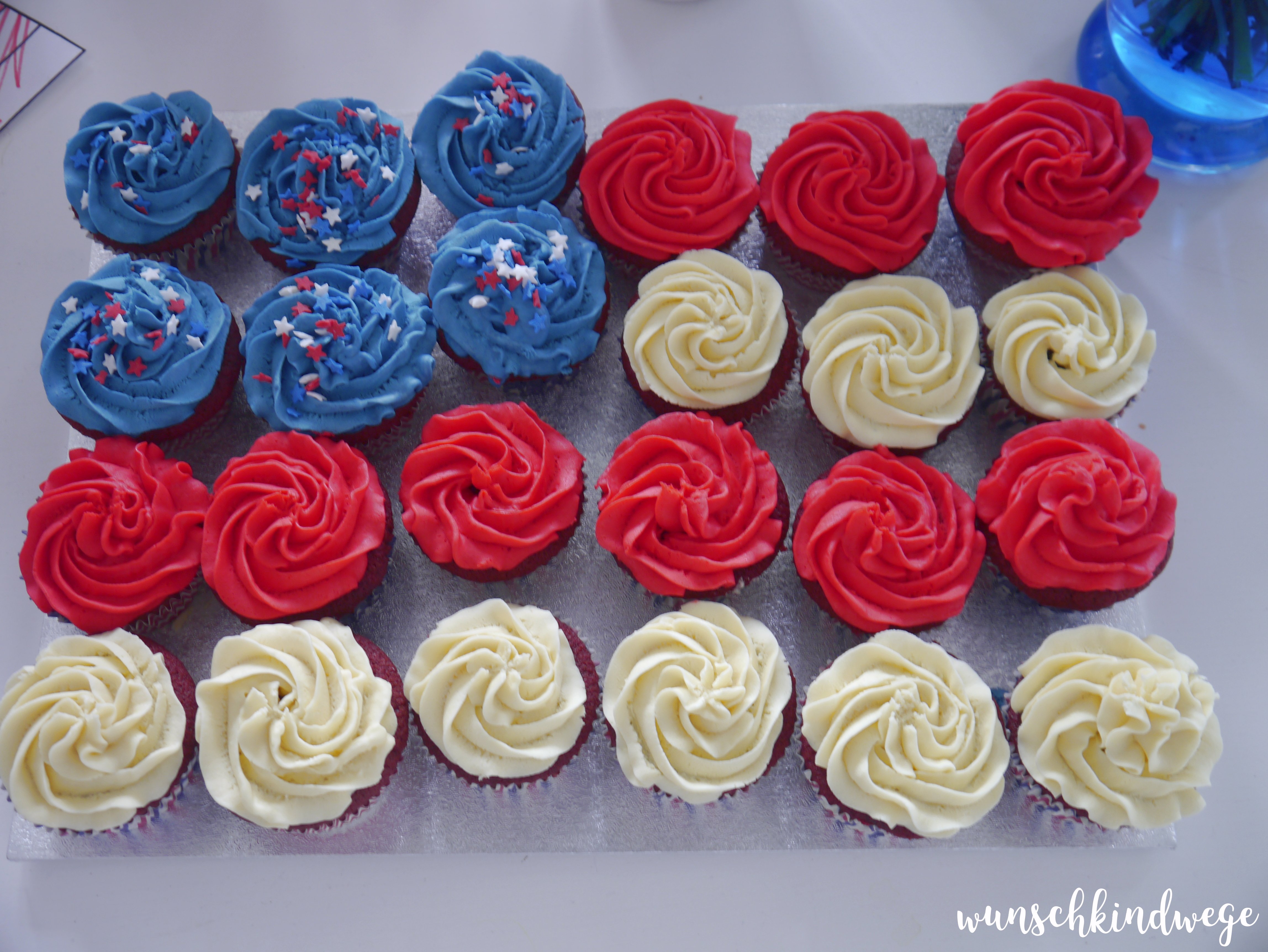 USA Flaggen Cupcakes