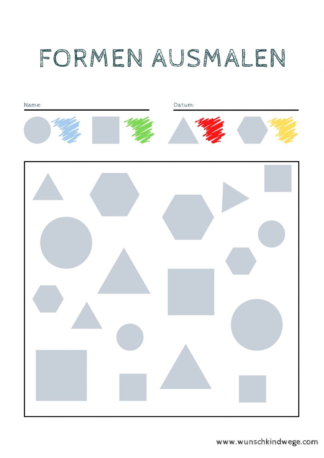 Übungsblätter Kindergarten - kostenlos zum Download