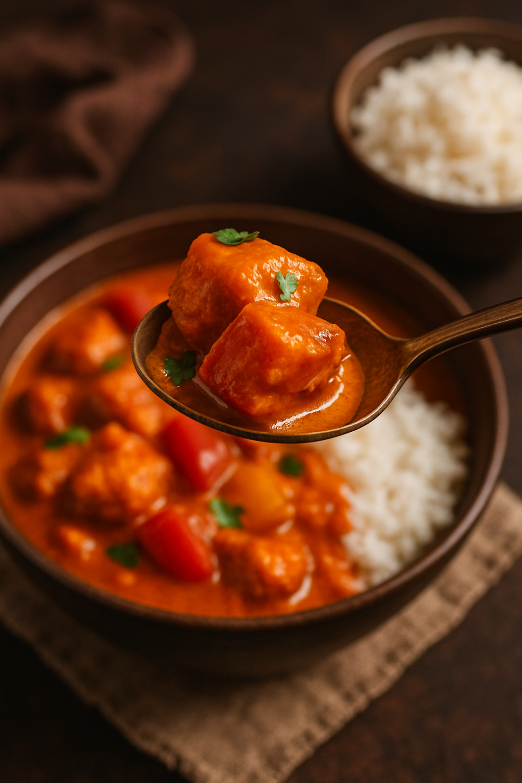 Chicken Tikka Masala mit Reis